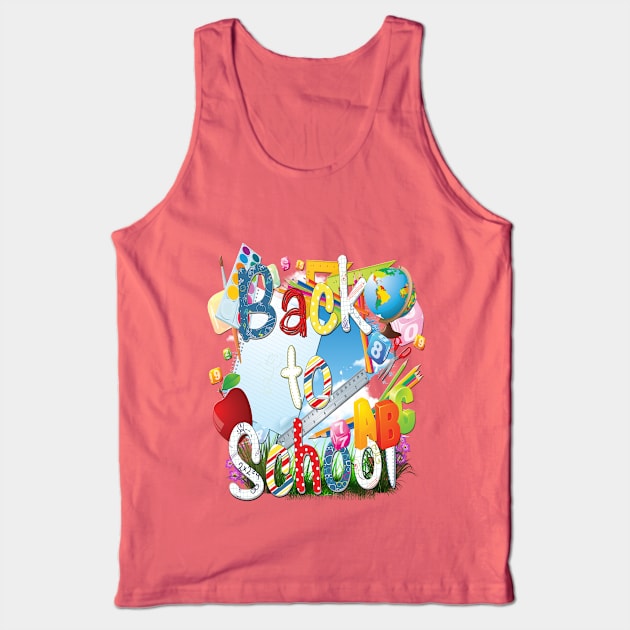 Back to school in Spring Tank Top by Just Kidding by Nadine May